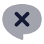 Comment Remove icon with bulk rounded style